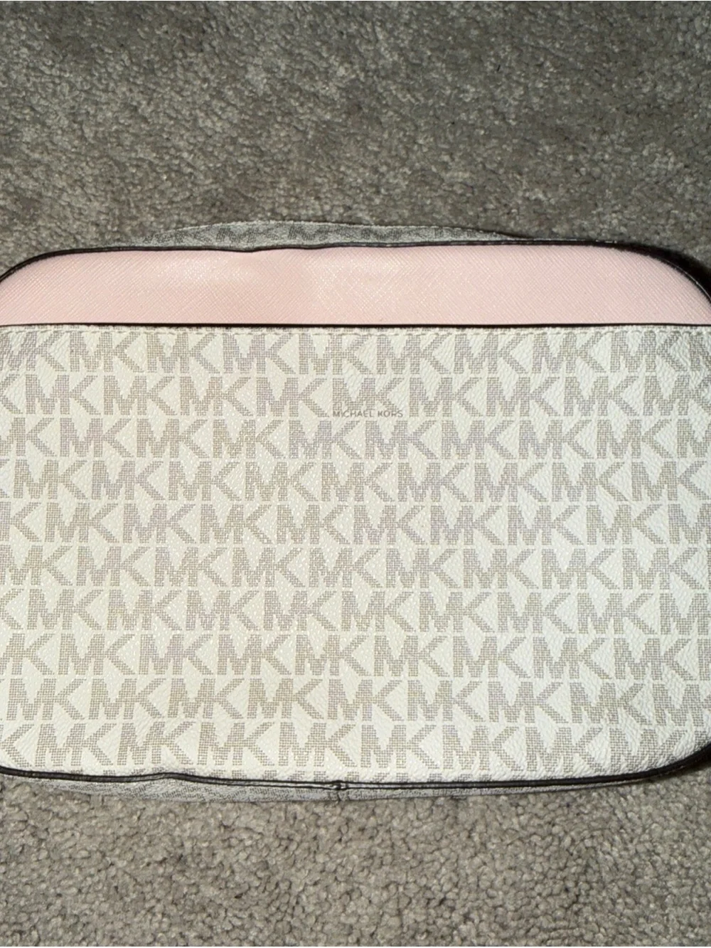 Michael Kors Pink Logo-Print Chain Detail Mini Crossbody - Picture 2 of 3